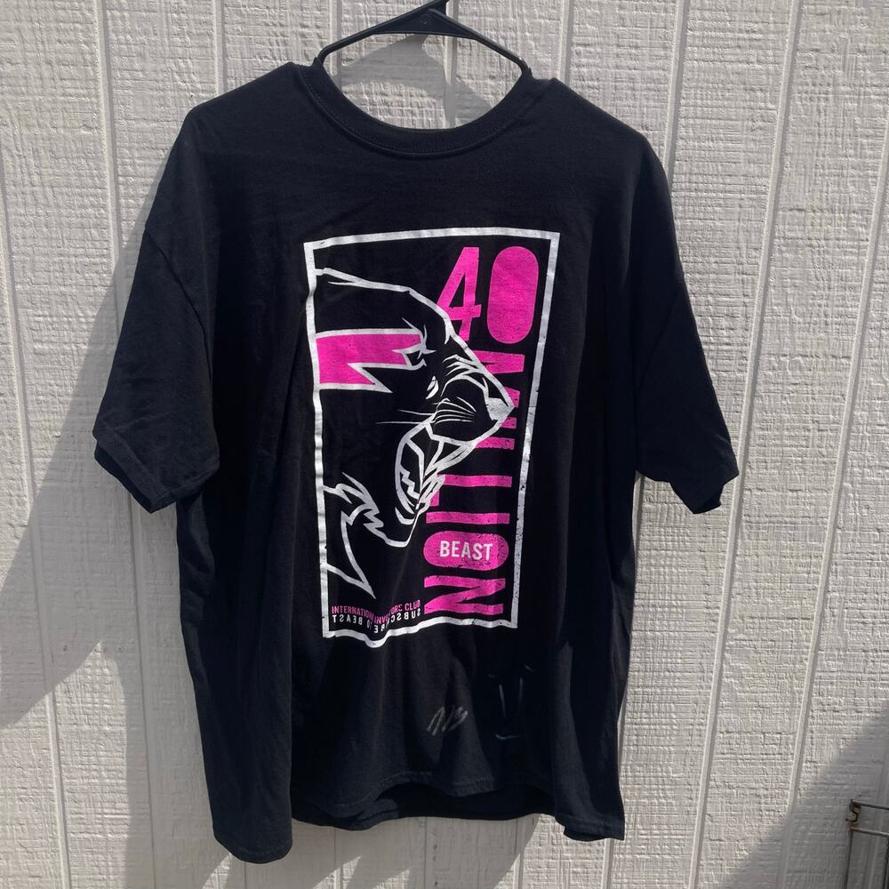 Mr. Beast 40 Million Signed T-Shirt Mens Size XL Short Sleeve Shirt Investors